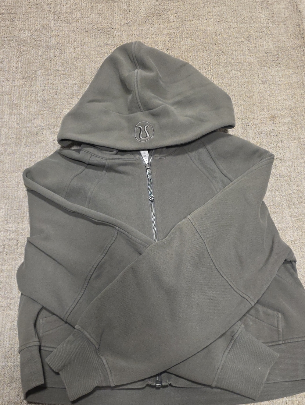 lululemon athletica Womens Olive  Zip-Up Hoodie